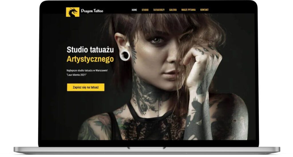 Darmowy Szablon strony internetowej dla studia tatuażu